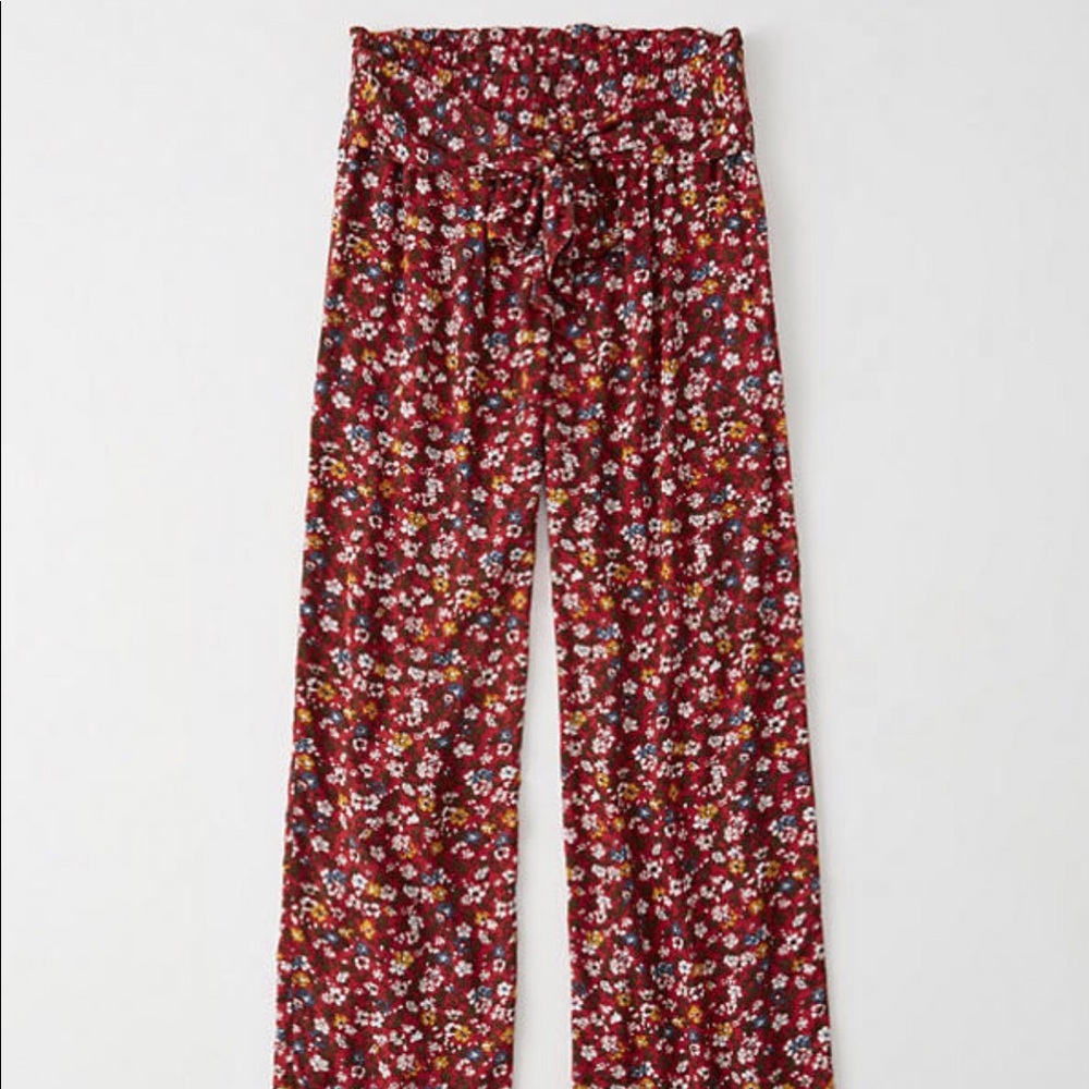 Belted wide-leg pants